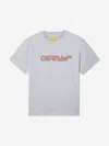 Off-white Boys Big Bookish T-shirt In Gray