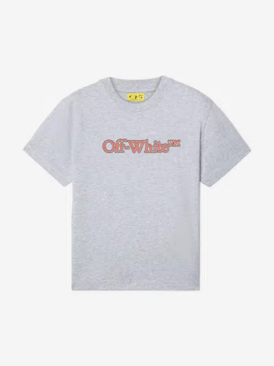 Off-white Babies' Boys Big Bookish T-shirt In Gray