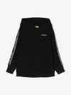 Off-white Boys Bookish Logo Band Hoodie In Black