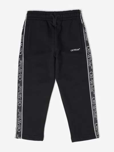 Off-white Babies'  Boys Bookish Logo Band Joggers In Black