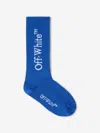Off-white Boys Bookish Long Socks In Blue