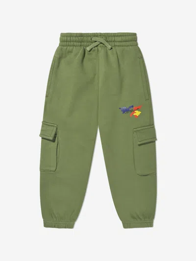 Off-white Kids' Boys Camouflage Logo Joggers In Green