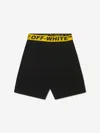 OFF-WHITE BOYS COTTON INDUSTRIAL SWEAT SHORTS 8 YRS BLACK