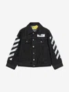 Off-white Diagonal Sponge Denim Jacket In Multi