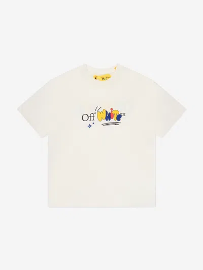 Off-white Kids' Boys Funny T-shirt In White