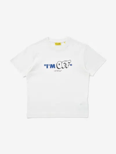 Off-white Babies' Boys Logo Quote T-shirt In White