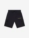 OFF-WHITE BOYS LOGO STRETCH SHORTS