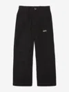 Off-white Boys Off Stamp Clear Worker Trousers In Black