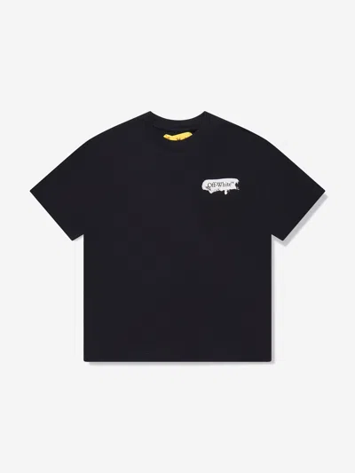 Off-white Kids' Boys Paint Graphic T-shirt In Black