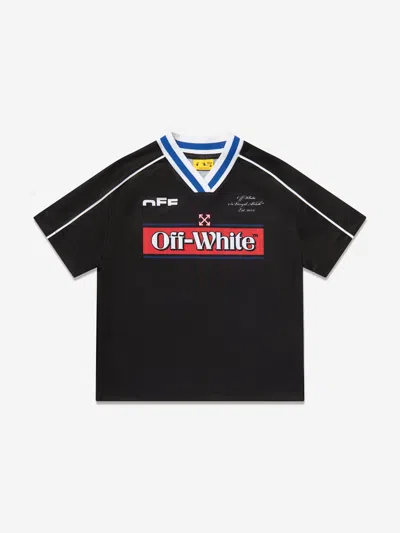Off-white Babies'  Boys Soccer Track T-shirt In Black