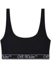 Off-white Logo-underband Crop Top In Black