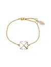 Off-white Two-toned Arrow Bracelet In Gold