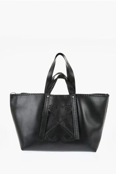 Off-white Day Off Medium Weaving Bag In Black