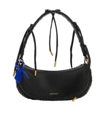 OFF-WHITE OFF-WHITE BRAIDED-TRIM TOP HANDLE BAG