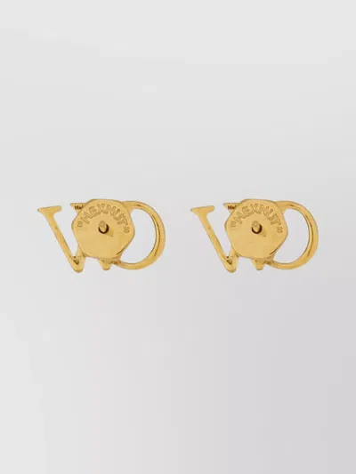 Off-white Brand Logo Stud Earrings