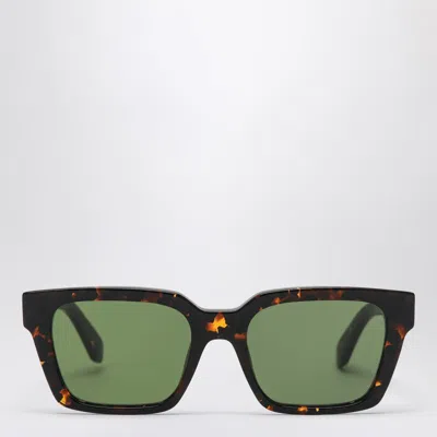 OFF-WHITE OFF-WHITE BRANSON HAVANA/GREEN SUNGLASSES