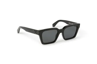Pre-owned Off-white Branson Square Sunglasses Black/dark Grey (oeri111s24pla0011007-fr)