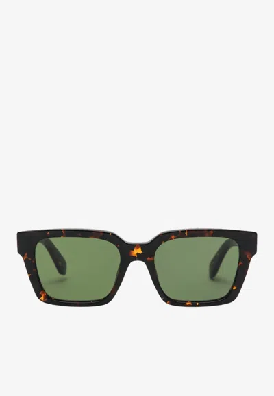Off-white Branson Square Sunglasses In Green
