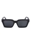 Off-white Branson Rectangular Frame Sunglasses In Black/dark Grey