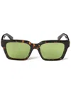 Off-white Branson Sunglasses In Havana/green