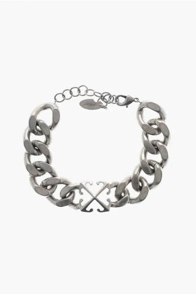 OFF-WHITE BRASS CHAIN BRACELET WITH ARROW DETAIL