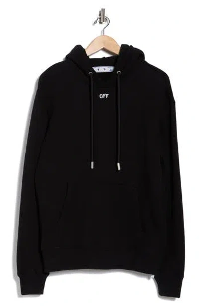 Off-white Brick Arrow Slim Cotton Hoodie In Black