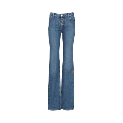 Pre-owned Off-white Britney Jeans 'medium Blue' | Women's Size 28