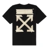 Off-white Bronzing Arrow Printing Unisex Black In Black