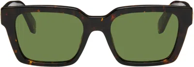 Off-white Brown & Black Branson Sunglasses In Havana Green
