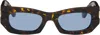 Off-white Brown Belleville Sunglasses In Havana Blue