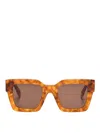 Off-white Jackson Square Acetate Sunglasses In Brown