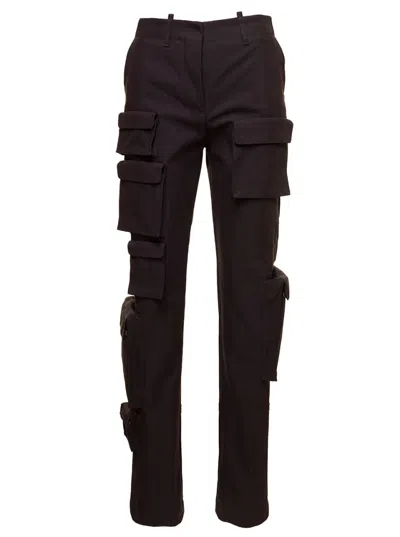 OFF-WHITE BROWN MULTIPOCKET CARGO PANT
