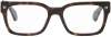 OFF-WHITE BROWN OPTICAL STYLE 53 GLASSES