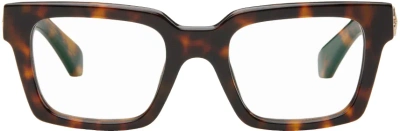 Off-white Brown Optical Style 72 Glasses In Havana Blue Block
