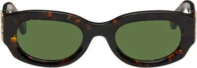 Off-white Brown Palmer Sunglasses In Havana Green