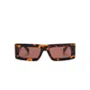 Off-white Laurel Rectangle Sunglasses In Brown