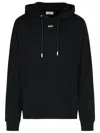 Off-white Hooded Sweater Kangaroo Pocket In Black