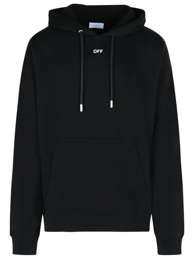 OFF-WHITE OFF-WHITE 'BRUSH ARROW' BLACK COTTON SWEATSHIRT