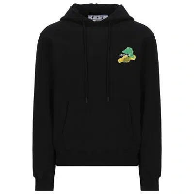 Pre-owned Off-white Brush Arrow Logo Black Hoodie