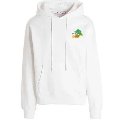 Pre-owned Off-white Brush Arrow Logo White Hoodie