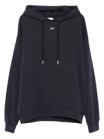Off-white Brush Arrow Skate Hoodie In Blue
