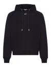 Off-white Hooded Sweatshirt Featuring Graphic Print In Black