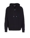 Off-white Hooded Sweater Kangaroo Pocket In Black