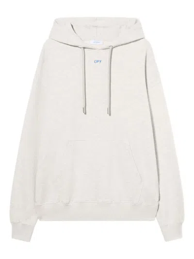 Off-white Arrow Skate Cotton Hoodie In White