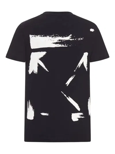 Off-white Brush Arrow Slim S/s Tee Black - White