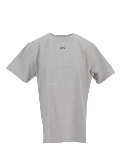 OFF-WHITE OFF-WHITE BRUSH ARROW SLIM S/S TEE GREY MELANGE -