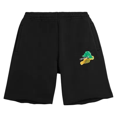 Pre-owned Off-white Brush Arrow Sweatshorts 'black/multicolor'