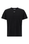 Off-white Graphic Print Crew Neck Cotton T-shirt In Black