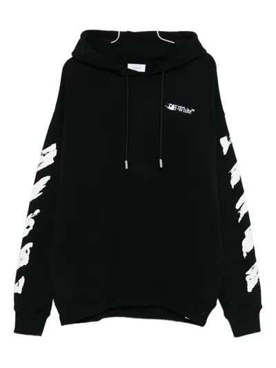 Off-white Ink Arrow Skate Hoodie In Black