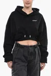 Off-white Cropped Sweatshirt In Black